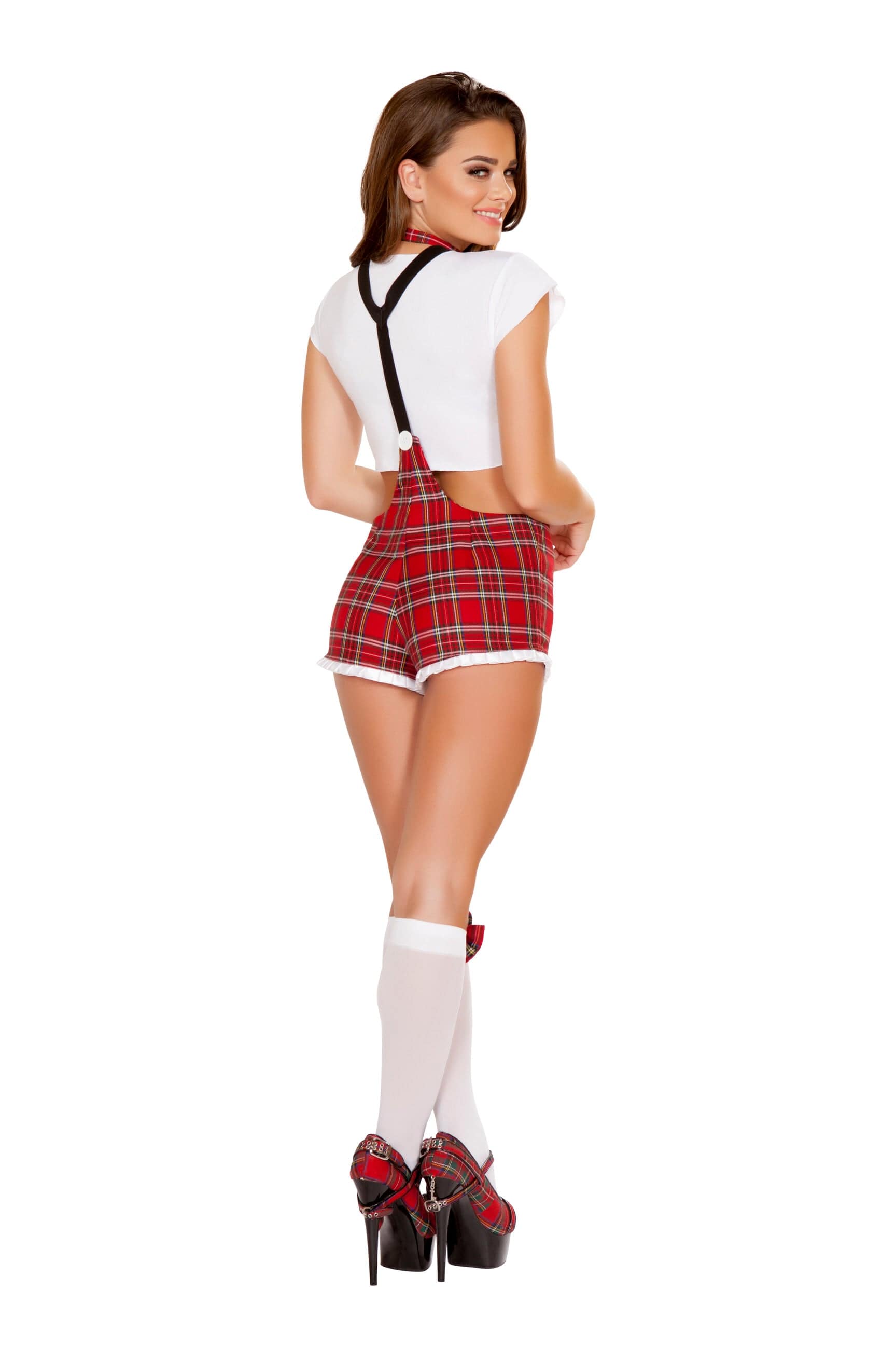 Elegant Moments Red / Medium Sexy Teacher's Pet School Girl 2 Pc Costume SHC-4755-M-R Extra Credit Cutie School Girl Costume | ELEGANT MOMENTS 99108 Apparel & Accessories > Clothing > One Pieces > Jumpsuits & Rompers