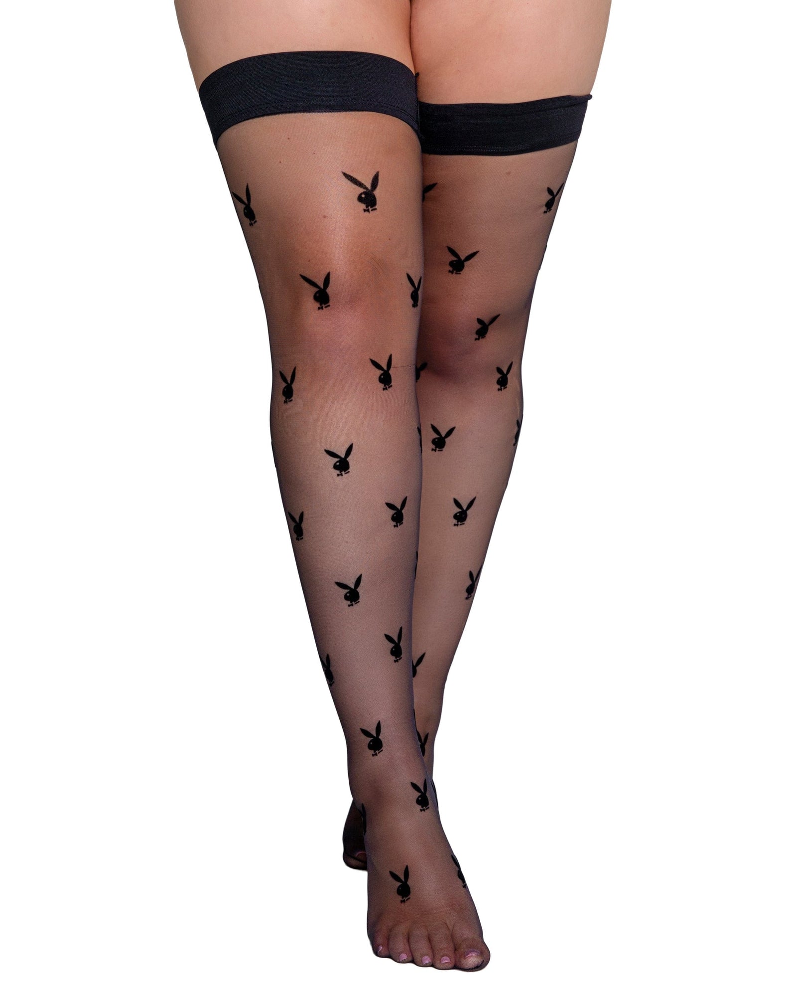Roma Black / One Size Black Sheer Playboy Bunny Thigh High Sexy Stockings LI539-Blk-O/S 2024 Black Sheer Playboy Bunny Thigh High Sexy Stockings Apparel & Accessories > Clothing > Underwear & Socks > Lingerie