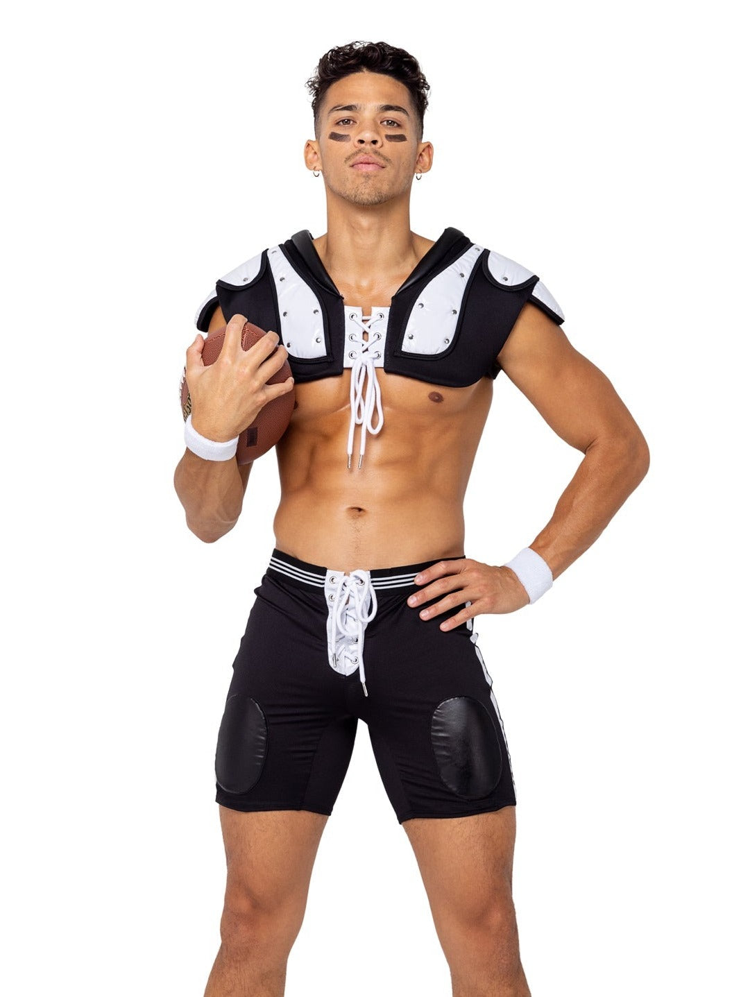 Roma 3 Pc Men's Football Touchdown Hunk Halloween Cosplay Costume 2023 Sexy 5 Pc Men's Construction Hard-Worker Halloween Cosplay Costume Apparel & Accessories > Costumes & Accessories