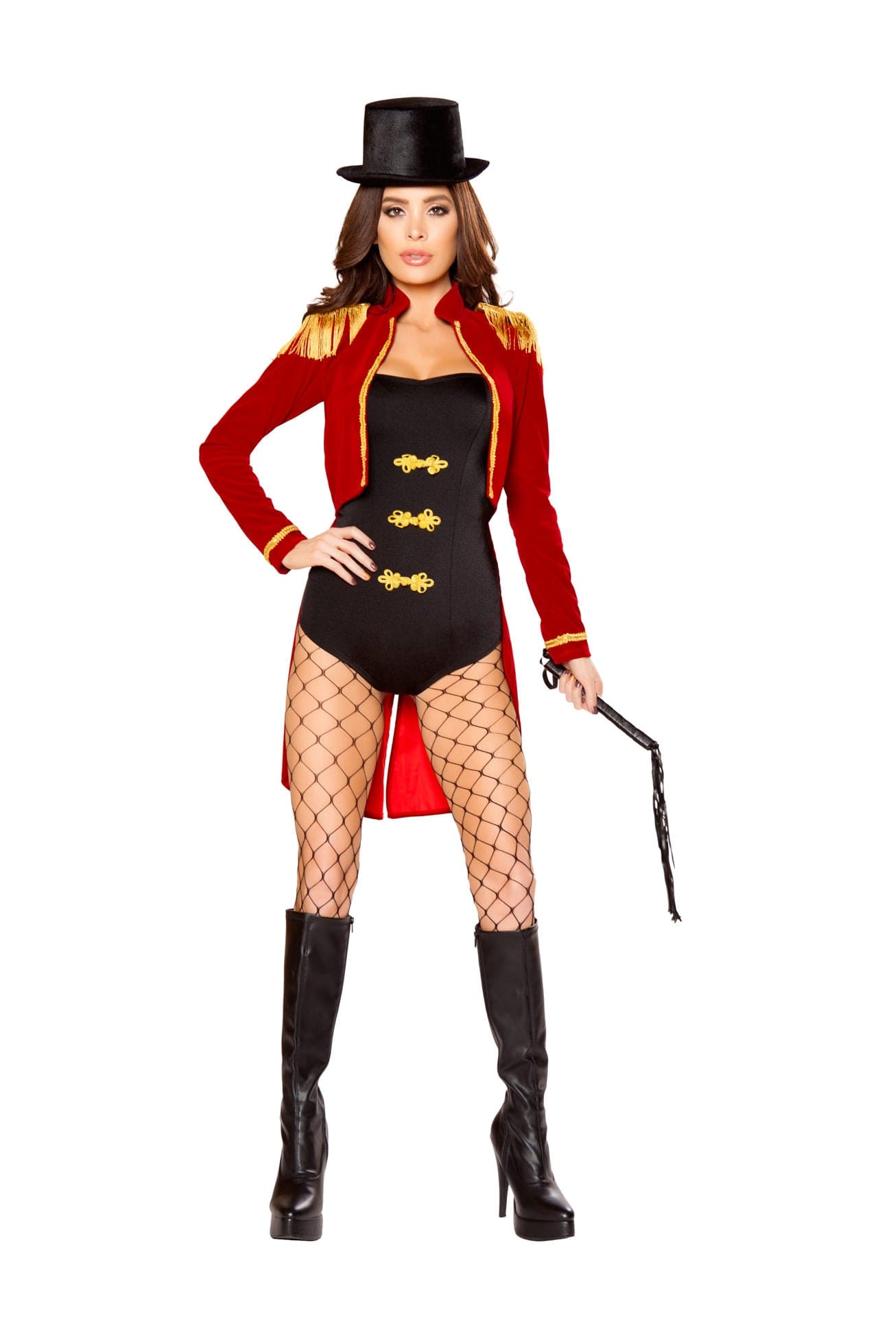 Roma Sexy 4pc Sassy Circus Ring Leader Halloween Cosplay Costume 2023 Sexy Ravishing Ringleader Adult Halloween Women's Costume Apparel & Accessories > Costumes & Accessories