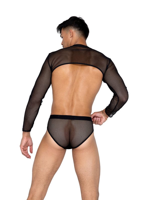 Roma Sexy Black Men’s X-Posed Mesh & Jersey Knit Brief (Red Also Available) 2022 Black Men’s Fishnet Panel LOVE Elastic Band Briefs Ravewear Apparel & Accessories > Clothing > Shirts & Tops