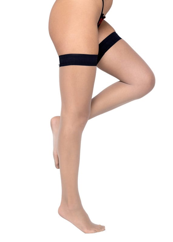 Colored Stay up Stockings One Size / Black Colored Stay up Stockings One Size / Black
