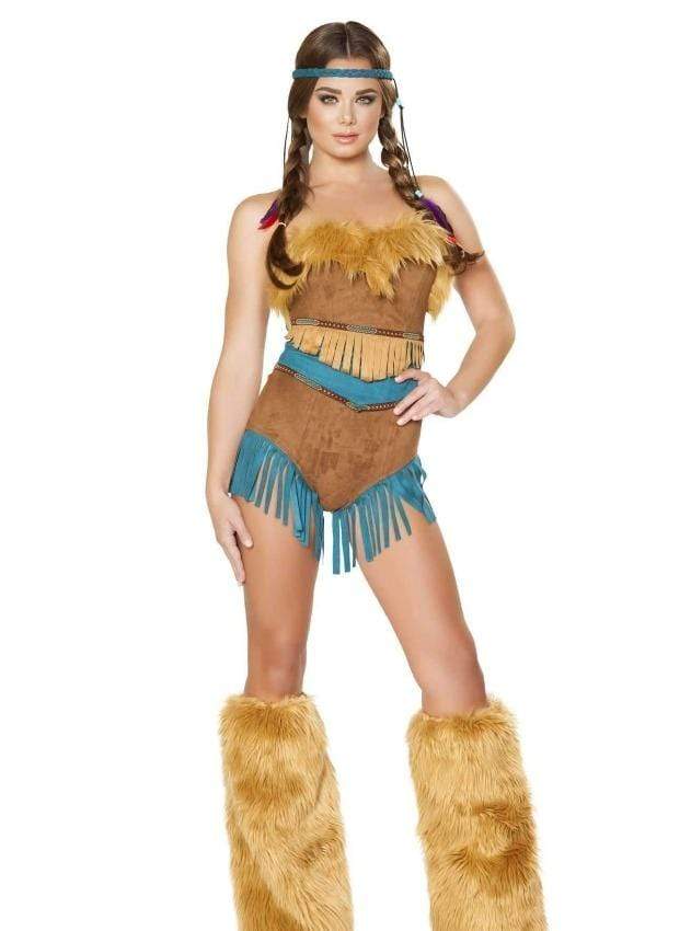 Roma 3 Piece Sexy Tribal Vixen Indian Women's Halloween Cosplay Costume Tribal Hottie Halloween Cosplay Costume | Roma Costume 4707 | SHOP NOW Apparel & Accessories > Costumes & Accessories > Costumes