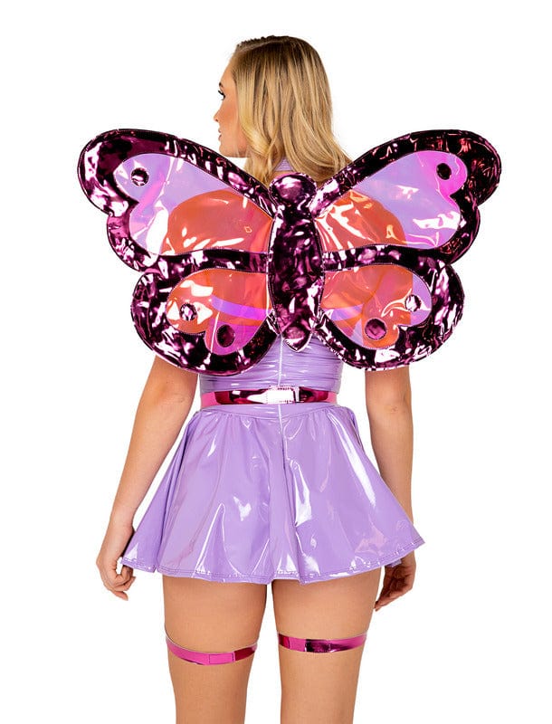 Roma One Size / Purple Sexy Lavender Butterfly Wings Halloween Cosplay Costume 5120-PP-O/S 2022 Sexy Lavender Butterfly Wings Halloween Cosplay Costume Apparel & Accessories > Costumes & Accessories > Costumes