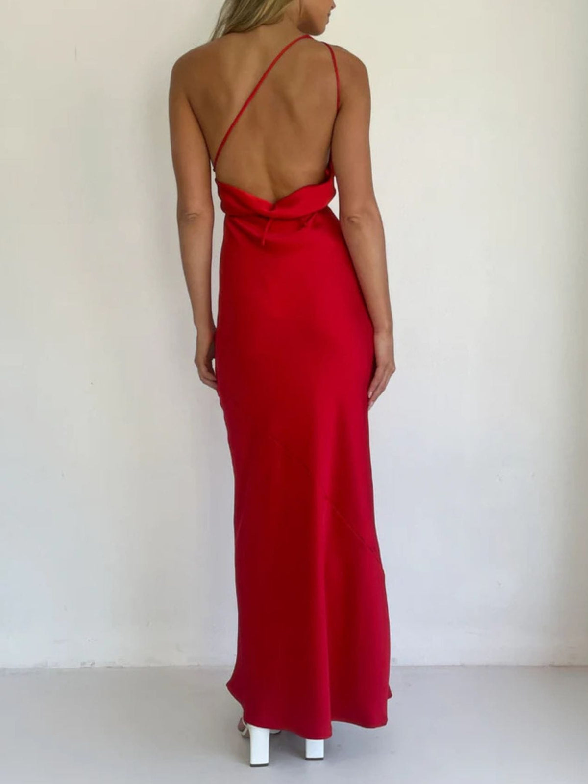 Trendsi Halter Neck Satin Maxi Dress Halter Neck Satin Maxi Dress Apparel & Accessories > Clothing > Dresses