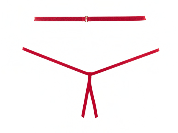 Allure Lingerie Red / One size Red Margot Bralette &amp; Crotchless Panty Set Lingerie 12-8002R 2023 Sexy Red Margot Bralette &amp; Crotchless Panty Set Lingerie Lingerie