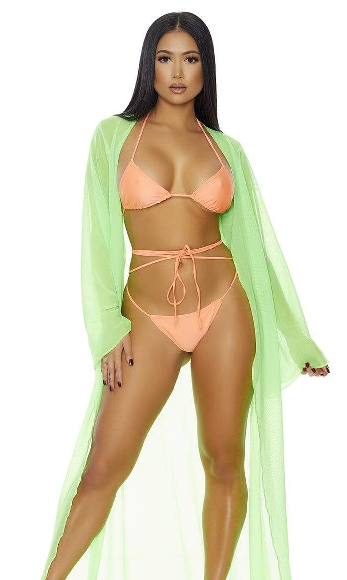 Forplay Neon Pink Sheer Mesh Kimono Long Robe (Many Colors Available) Apparel &amp; Accessories &gt; Clothing &gt; Sleepwear &amp; Loungewear &gt; Robes