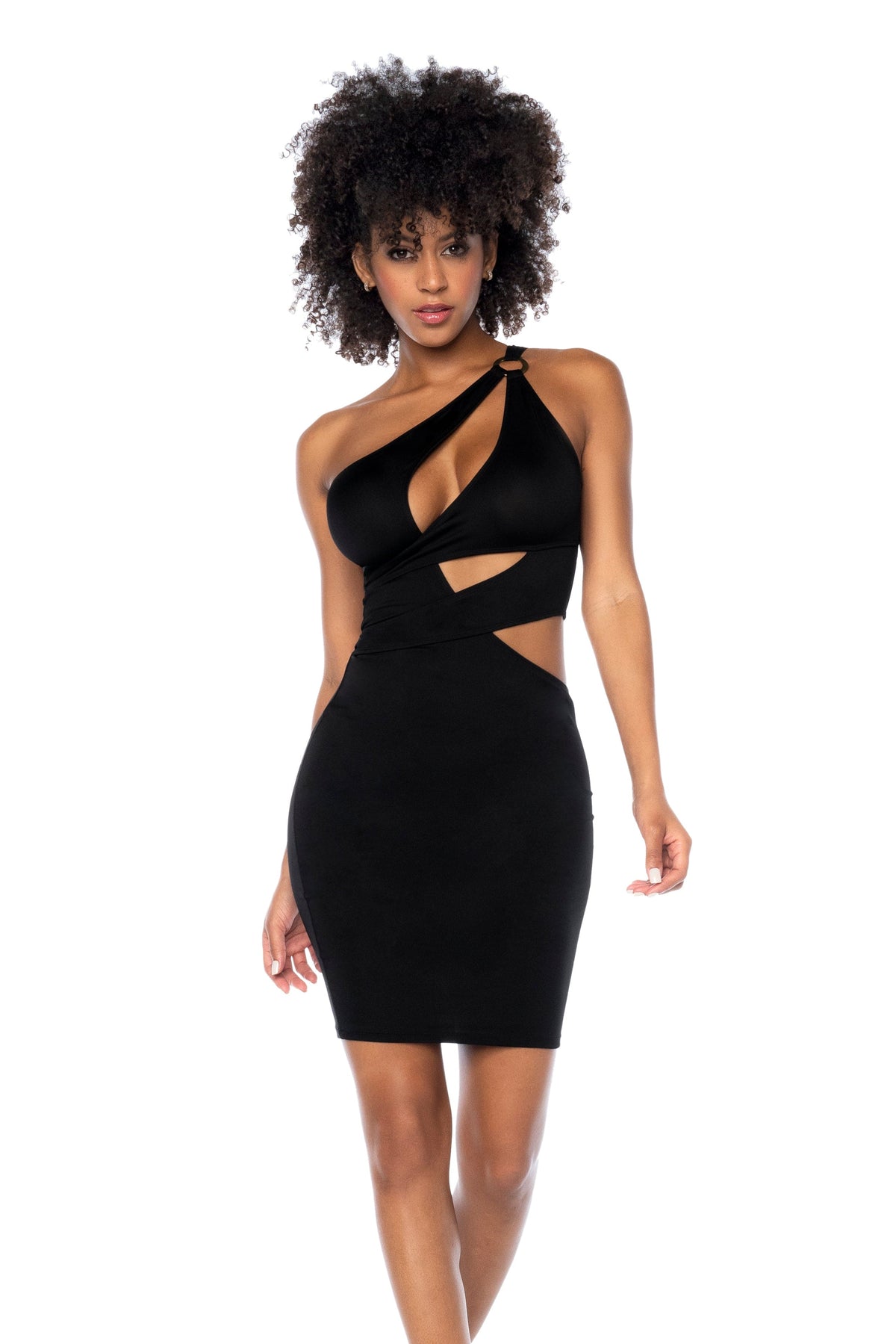 mapale Black / S/M Black Sheer Mesh Asymmetrical Cutout Dress Lingerie SHS-40004-BLK-S/M-MA 2024 Sexy Black Sheer Mesh Asymmetrical Cutout Dress Lingerie Apparel &amp; Accessories &gt; Clothing &gt; Underwear &amp; Socks &gt; Lingerie