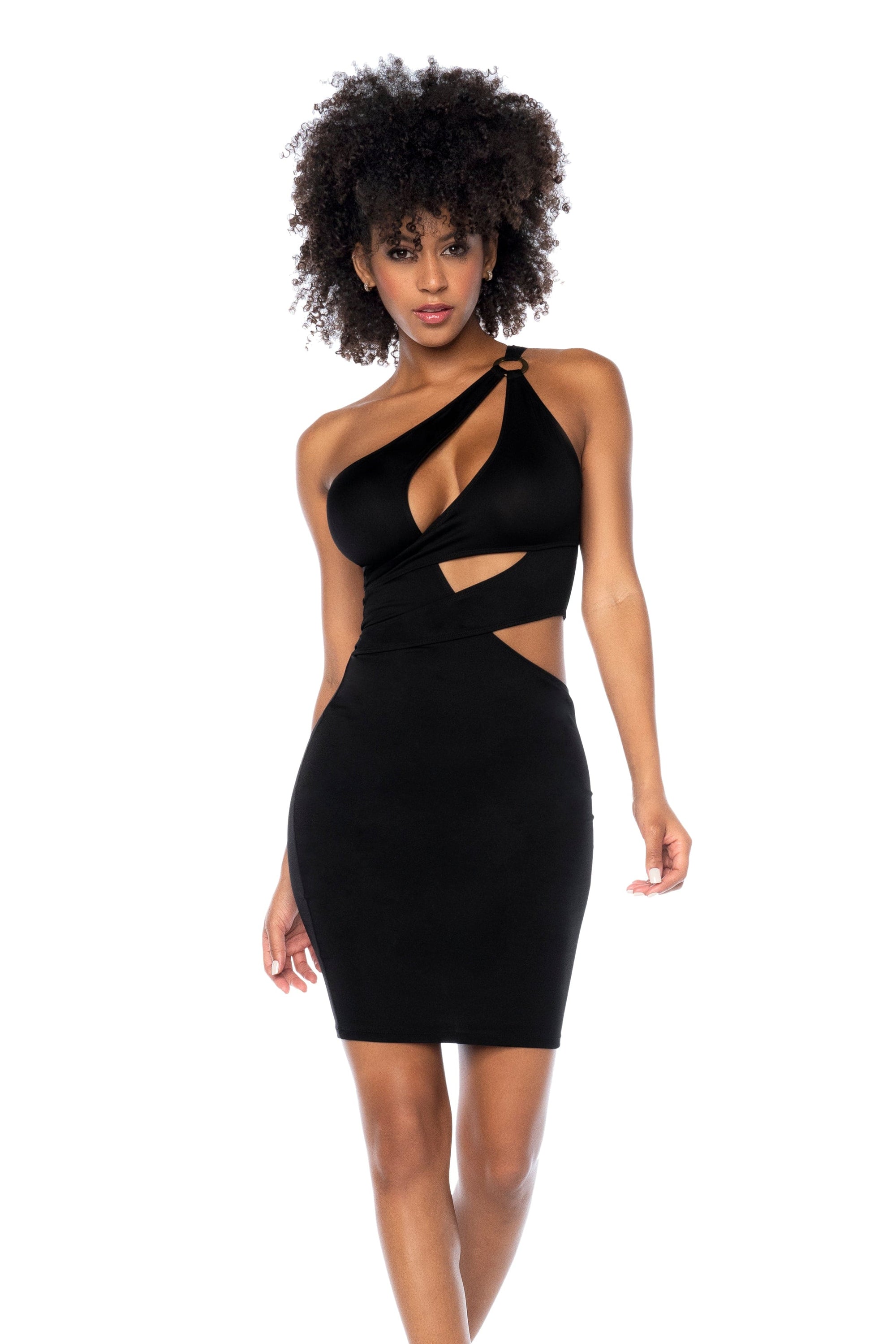 mapale Black / S/M Black Sheer Mesh Asymmetrical Cutout Dress Lingerie SHS-40004-BLK-S/M-MA 2024 Sexy Black Sheer Mesh Asymmetrical Cutout Dress Lingerie Apparel & Accessories > Clothing > Underwear & Socks > Lingerie