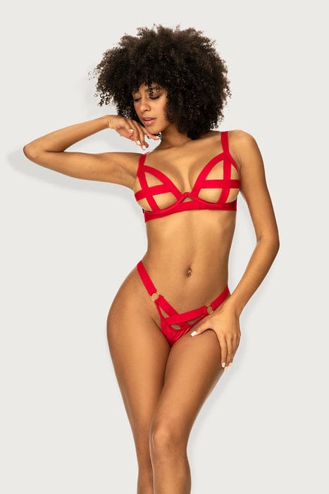 mapale S/M / Red Sexy Black Elastic Band Underwire Top &amp; Thong Panty Lingerie (Red also Available) SHC-2737-S/M-MA 2023 Sexy Black Elastic Band Underwire Top Thong Panty Lingerie  Apparel &amp; Accessories &gt; Clothing &gt; Underwear &amp; Socks &gt; Underwear