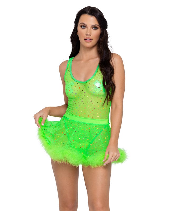 Roma Green Sheer Dotted Marabou Trim Skirt Festival Ravewear 2023 Sexy Pink Sheer Silver Star Marabou Skirt Ravewear Apparel &amp; Accessories &gt; Clothing &gt; One Pieces &gt; Jumpsuits &amp; Rompers