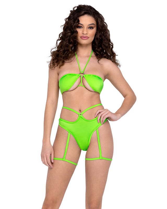 Roma Small / Green Black Tie Top Bikini Top Festival Ravewear (Many Colors Available) 6323-Green-S 2023 Sexy Black Tie Top Bikini Top Festival Ravewear  Apparel &amp; Accessories &gt; Clothing &gt; One Pieces &gt; Jumpsuits &amp; Rompers