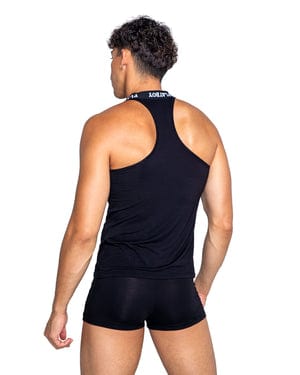 Roma Black Men’s Playboy Tuxedo Modal Racer Back Tank Top 2023 Sexy Black Men’s Fishnet w/ Stud Detail Tank Top Apparel & Accessories > Clothing > Shirts & Tops