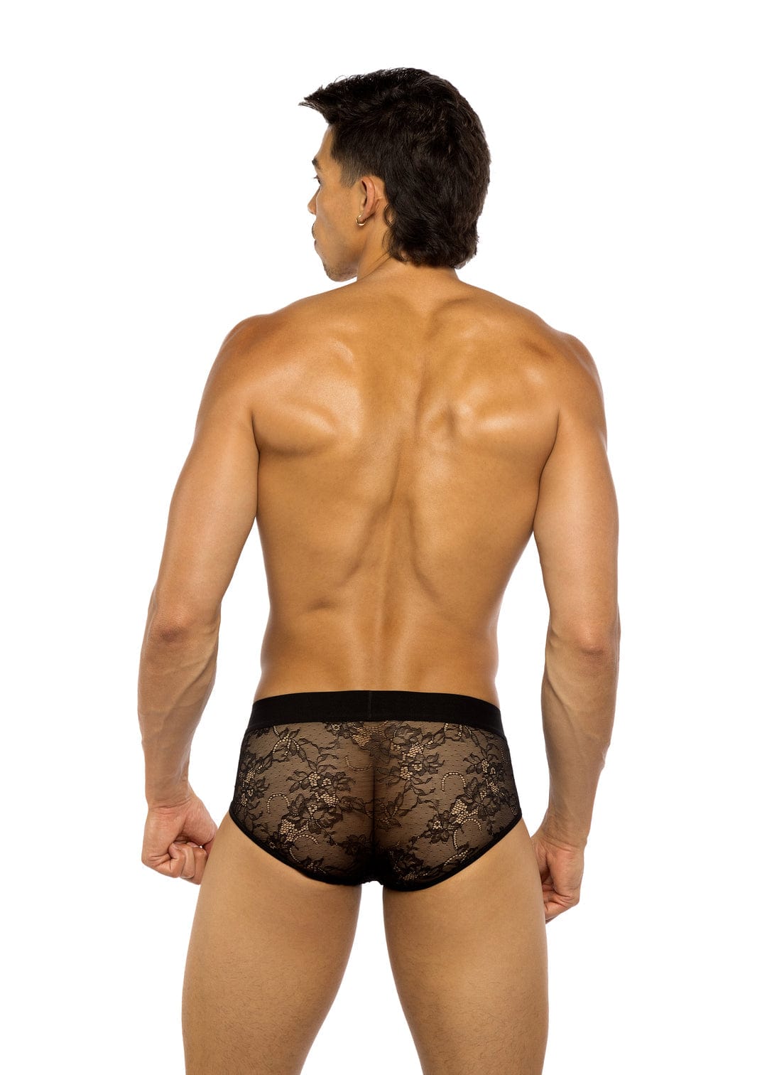 Roma Black Floral Lace Briefs Men Lingerie 2024 Sexy Black Floral Lace Briefs Men Lingerie Apparel &amp; Accessories &gt; Clothing &gt; Underwear &amp; Socks &gt; Lingerie