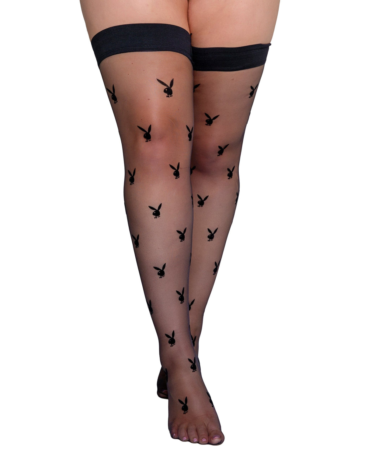 Roma Black / One Size Black Sheer Playboy Bunny Thigh High Sexy Stockings LI539-Blk-O/S 2024 Black Sheer Playboy Bunny Thigh High Sexy Stockings Apparel &amp; Accessories &gt; Clothing &gt; Underwear &amp; Socks &gt; Lingerie