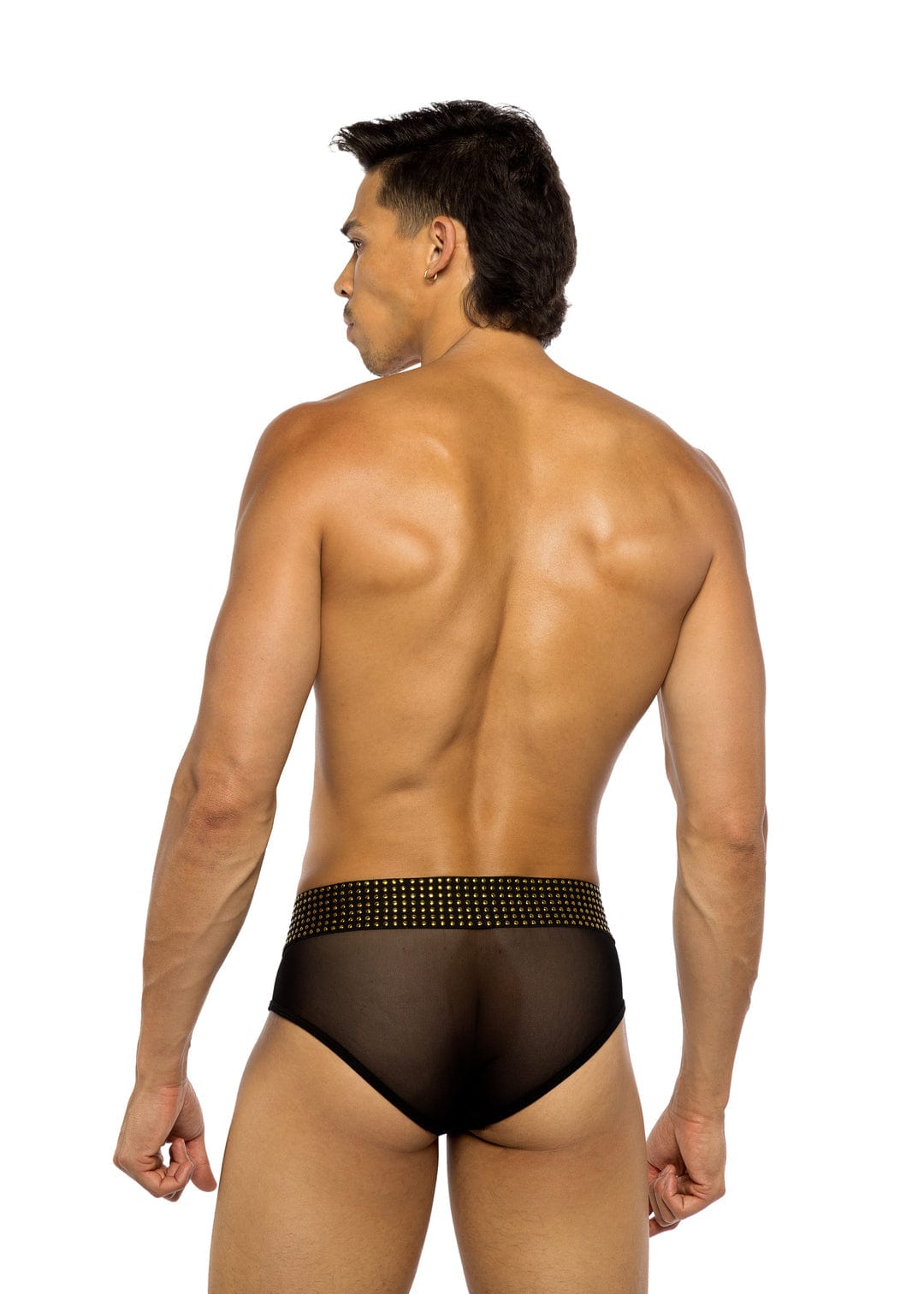 Roma Black Sacred Heart w/ Stud Elastic Briefs Men Lingerie 2024 Sexy Black Sacred Heart w/ Stud Elastic Briefs Men Lingerie Apparel &amp; Accessories &gt; Clothing &gt; Underwear &amp; Socks &gt; Lingerie