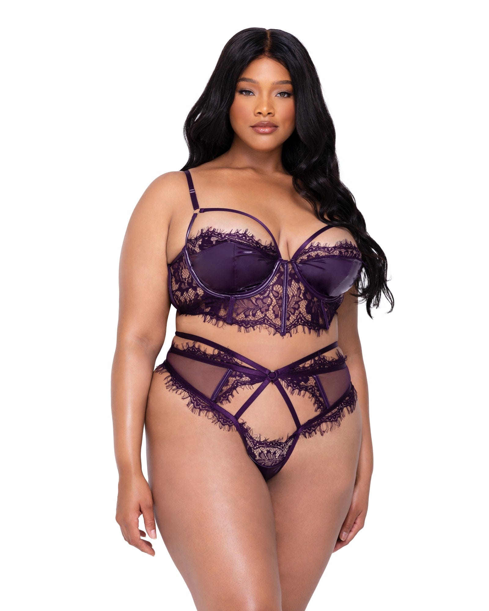 Sexy Purple Sugar Plum 2-Piece Short Set Lingerie Sexy Purple Sugar Plum 2-Piece Short Set Lingerie