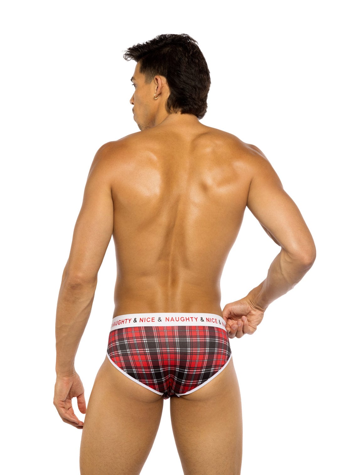 Roma Red Plaid Naughty &amp; Nice Briefs Men Lingerie 2024 Sexy Red Plaid Naughty &amp; Nice Briefs Men Lingerie Apparel &amp; Accessories &gt; Clothing &gt; Underwear &amp; Socks &gt; Lingerie