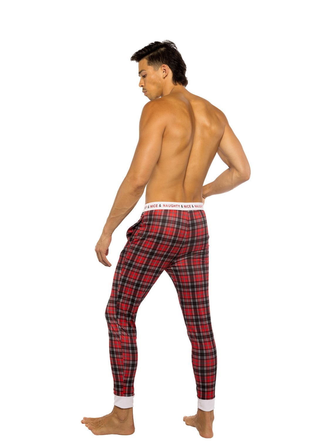 Roma Red / Small Red Plaid Naughty & Nice Men's Sleep Pants LI785-RP-S 2024 Sexy Red Plaid Naughty & Nice Men's Sleep Pants Apparel & Accessories > Clothing > Underwear & Socks > Lingerie