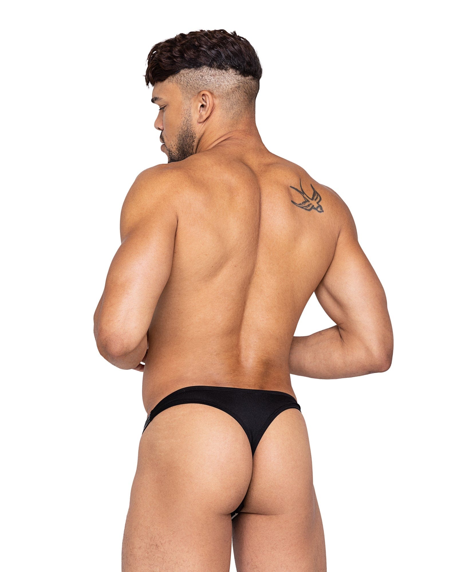 Roma Small / Black Black Men’s Shiny Midnight Thong w/ Zipper Brief Underwear LI672-Blk-S 2023 Sexy Black Men’s Satin Heartbreaker Boxer Underwear Apparel & Accessories > Clothing > Underwear & Socks > Underwear