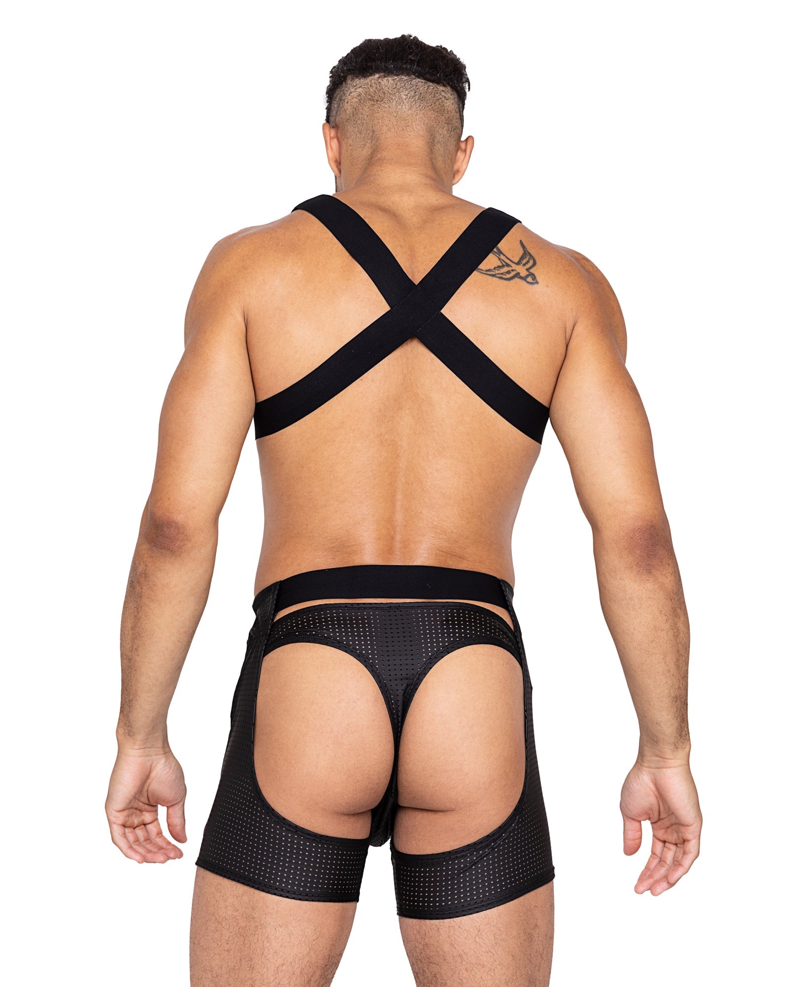 Roma Black / Small Men’s Black Rear Cutout Master Chaps LI663-Blk-S Sexy Men’s Black Rear Cutout Master Chaps Apparel & Accessories > Clothing > Underwear & Socks > Underwear