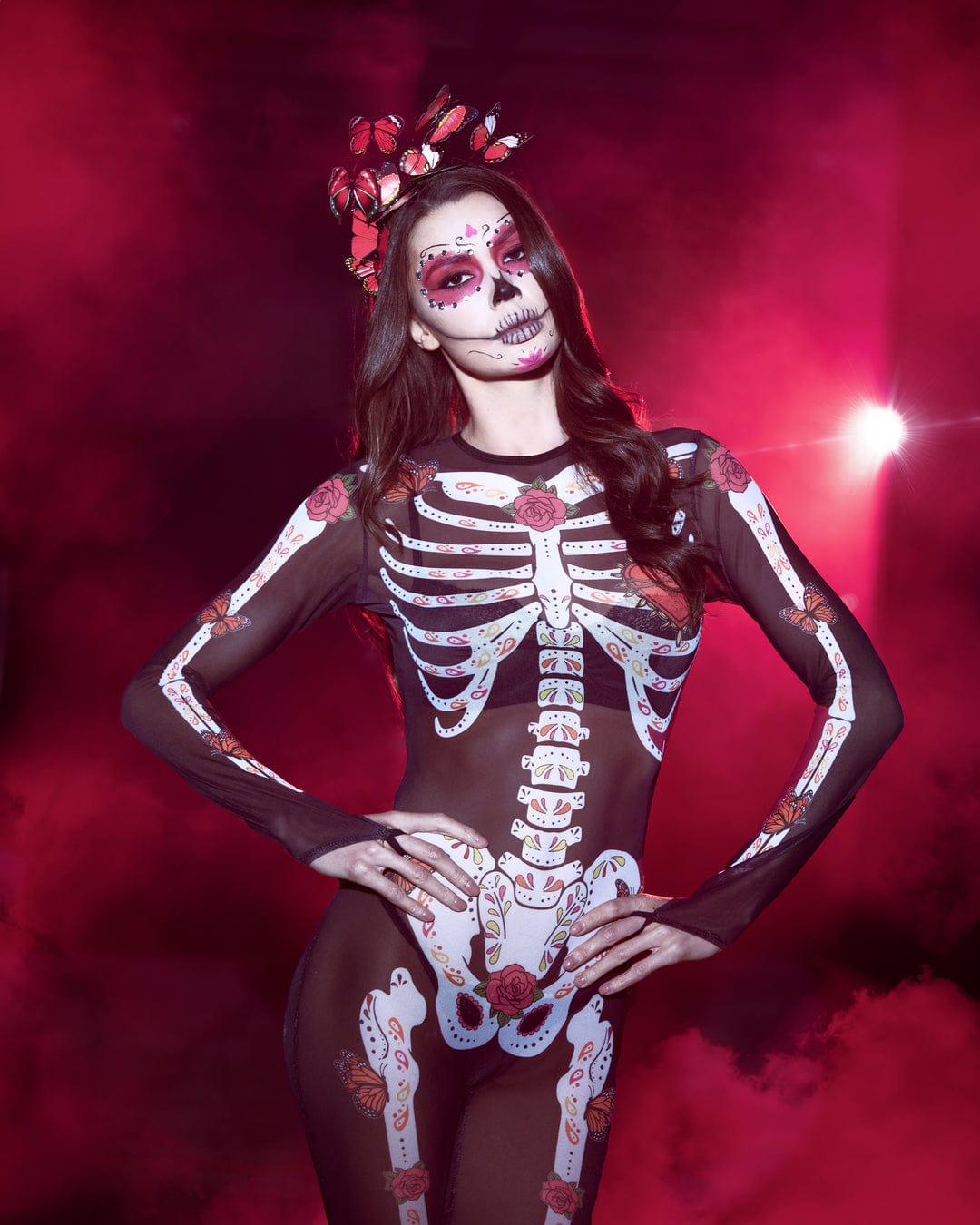 Roma 2 Pc. Black Multicolor Sugar Skeleton Halloween Cosplay Costume 2024 Sexy Black Sugar Skeleton Halloween Cosplay Costume Apparel &amp; Accessories &gt; Costumes &amp; Accessories