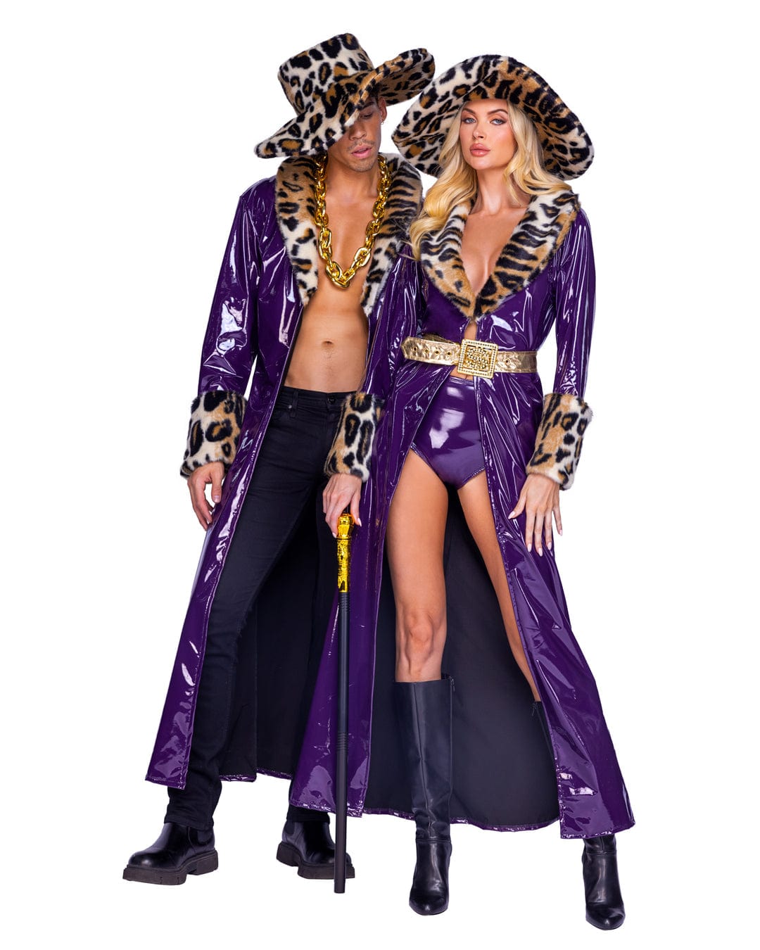 Roma 2 Pc Men&#39;s Purple King Pimp Halloween Cosplay Costume 2024 Men&#39;s Purple King Pimp Halloween Cosplay Costume &amp; Hat Apparel &amp; Accessories &gt; Costumes &amp; Accessories