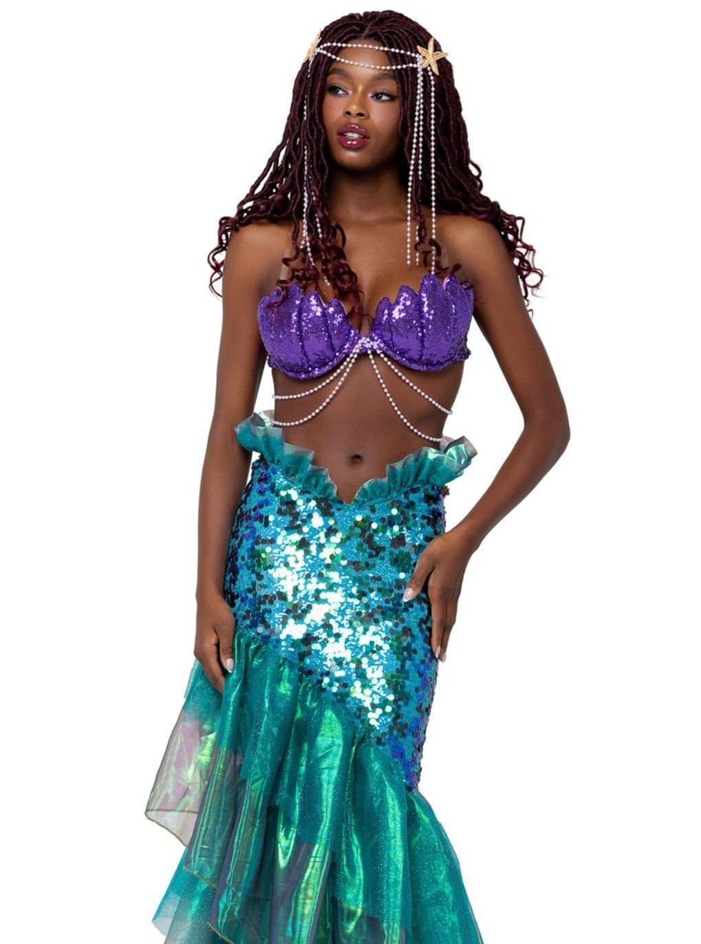 Roma 2 Pc Mesmerizing Mermaid Halloween Cosplay Costume 2023 Sexy 3 Pc Enchanted Forest Minx Halloween Cosplay Costume Apparel &amp; Accessories &gt; Costumes &amp; Accessories