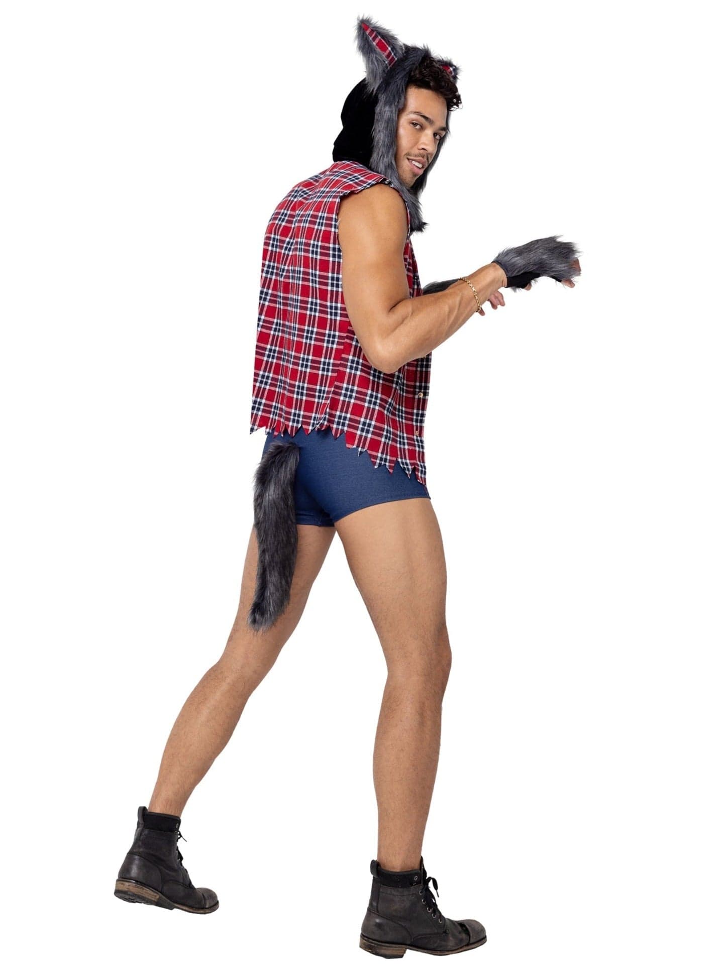 Roma Costume 3PC Mens Full Moon Werewolf Red/Blue/Grey / XL Roma Costume 3PC Mens Full Moon Werewolf Red/Blue/Grey / XL