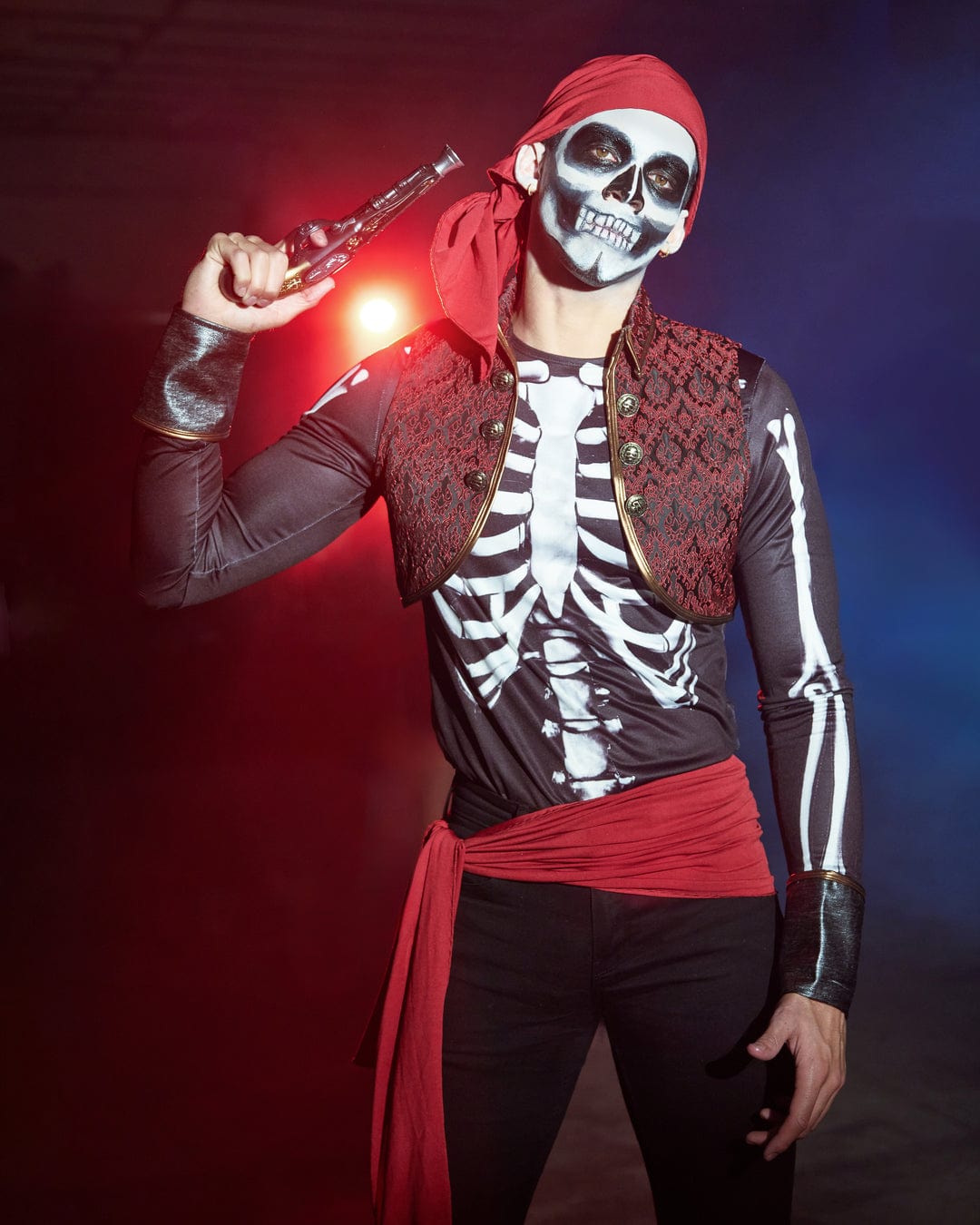 Roma 4 Pc Men&#39;s Pirates Curse Halloween Cosplay Costume 2024 Men&#39;s Pirates Curse Skeleton Halloween Cosplay Costume Apparel &amp; Accessories &gt; Costumes &amp; Accessories