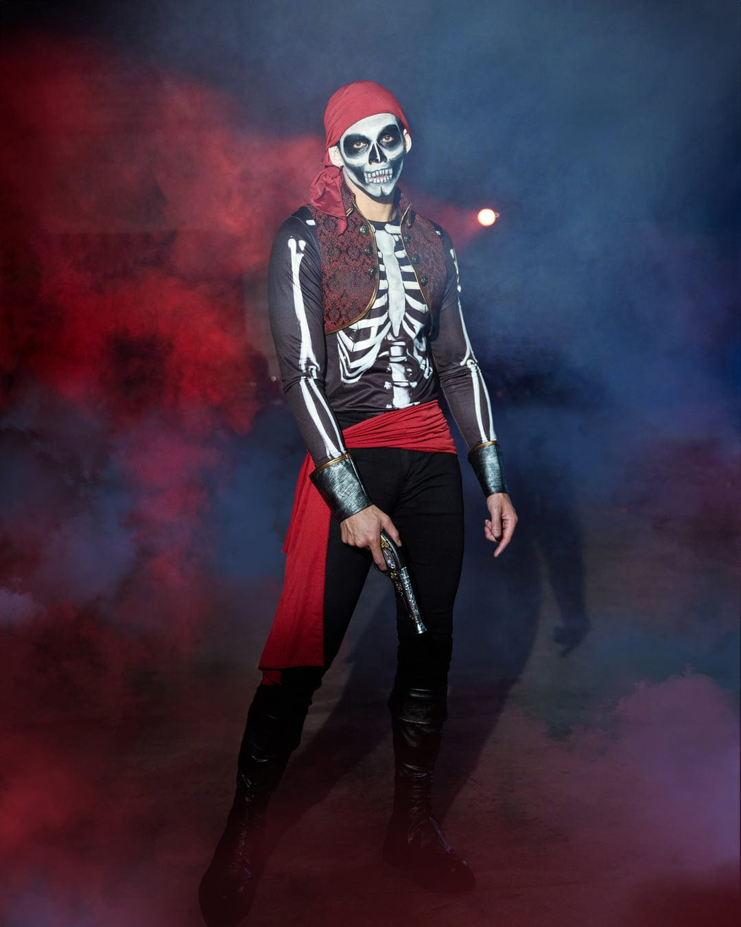 Roma 4 Pc Men&#39;s Pirates Curse Halloween Cosplay Costume 2024 Men&#39;s Pirates Curse Skeleton Halloween Cosplay Costume Apparel &amp; Accessories &gt; Costumes &amp; Accessories