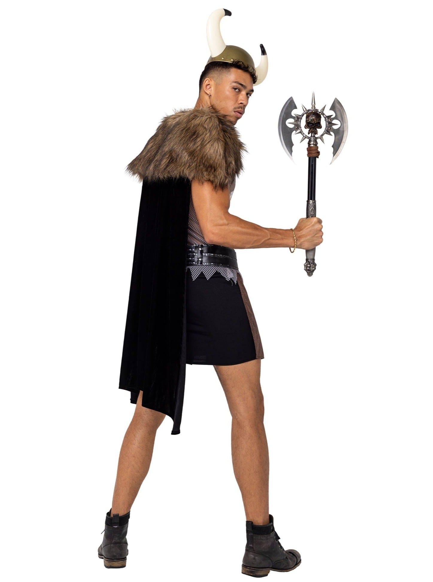 Roma 4 Pc Men's Valiant Viking Warrior Halloween Cosplay Costume 2023 Sexy 4 Pc Men's Viking Hunk Halloween Cosplay Costume Apparel & Accessories > Costumes & Accessories