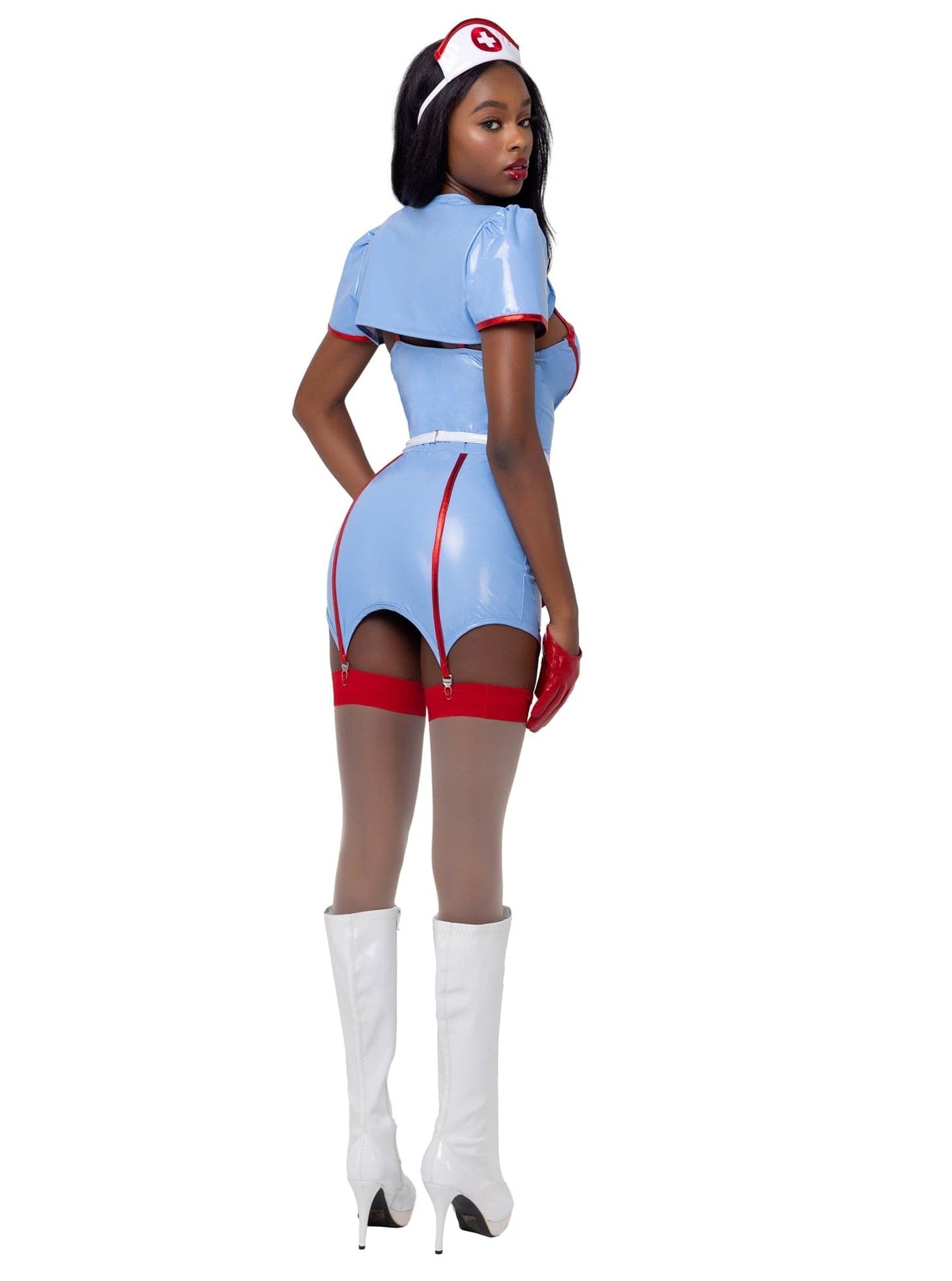 Roma Copy of 4 Pc Ravishing Nurse Halloween Cosplay Costume 2023 Sexy 4 Pc Ravishing Nurse Halloween Cosplay Costume Apparel & Accessories > Costumes & Accessories
