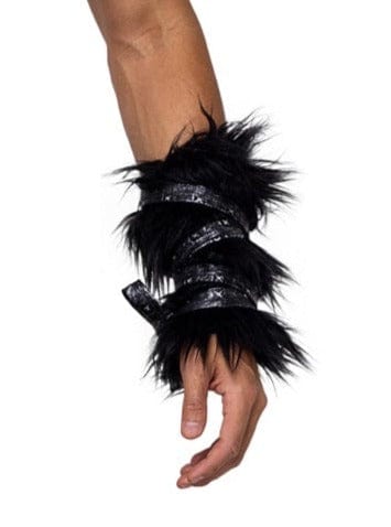 Roma One Size / Black Pair of Black Faux Fur Cuffs Costume Accessories 6171-Blk-O/S 2023 Pair of Black Faux Fur Cuffs Costume Accessories Apparel & Accessories > Costumes & Accessories > Costumes