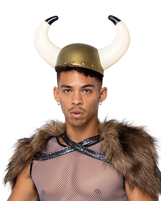 Roma One Size / Gold Valiant Viking Warrior Hat Halloween Costume Accessories 6217-Gold/Wht-O/S 2023 Bullet Belt Costume Accessories Apparel &amp; Accessories &gt; Costumes &amp; Accessories &gt; Costumes