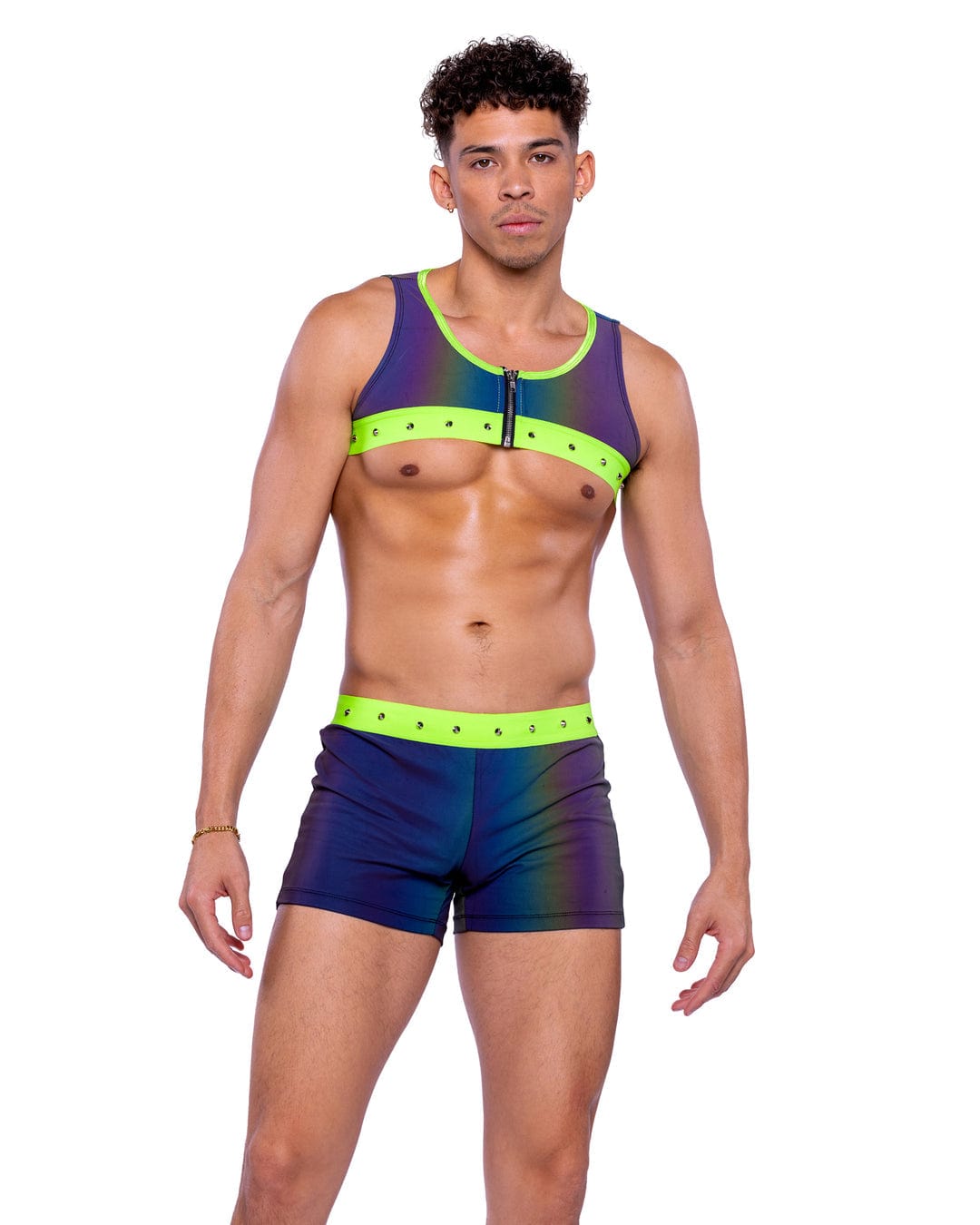 Roma Sexy Men&#39;s Rainbow Reflective Shorts w/ Stud Detail 2024 Sexy Men&#39;s Rainbow Reflective Shorts w/ Zipper Pockets Apparel &amp; Accessories &gt; Costumes &amp; Accessories &gt; Costumes