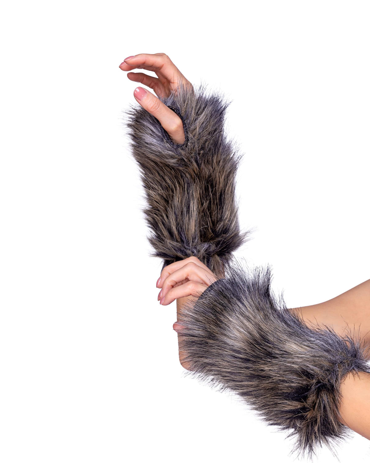 Roma Gray / One Size Pair of Faux Fur Wolf Gloves Cosplay Costume 6352-Grey-O/S 2024 Pair of Faux Fur Wolf Gloves Cosplay Costume Apparel &amp; Accessories &gt; Costumes &amp; Accessories