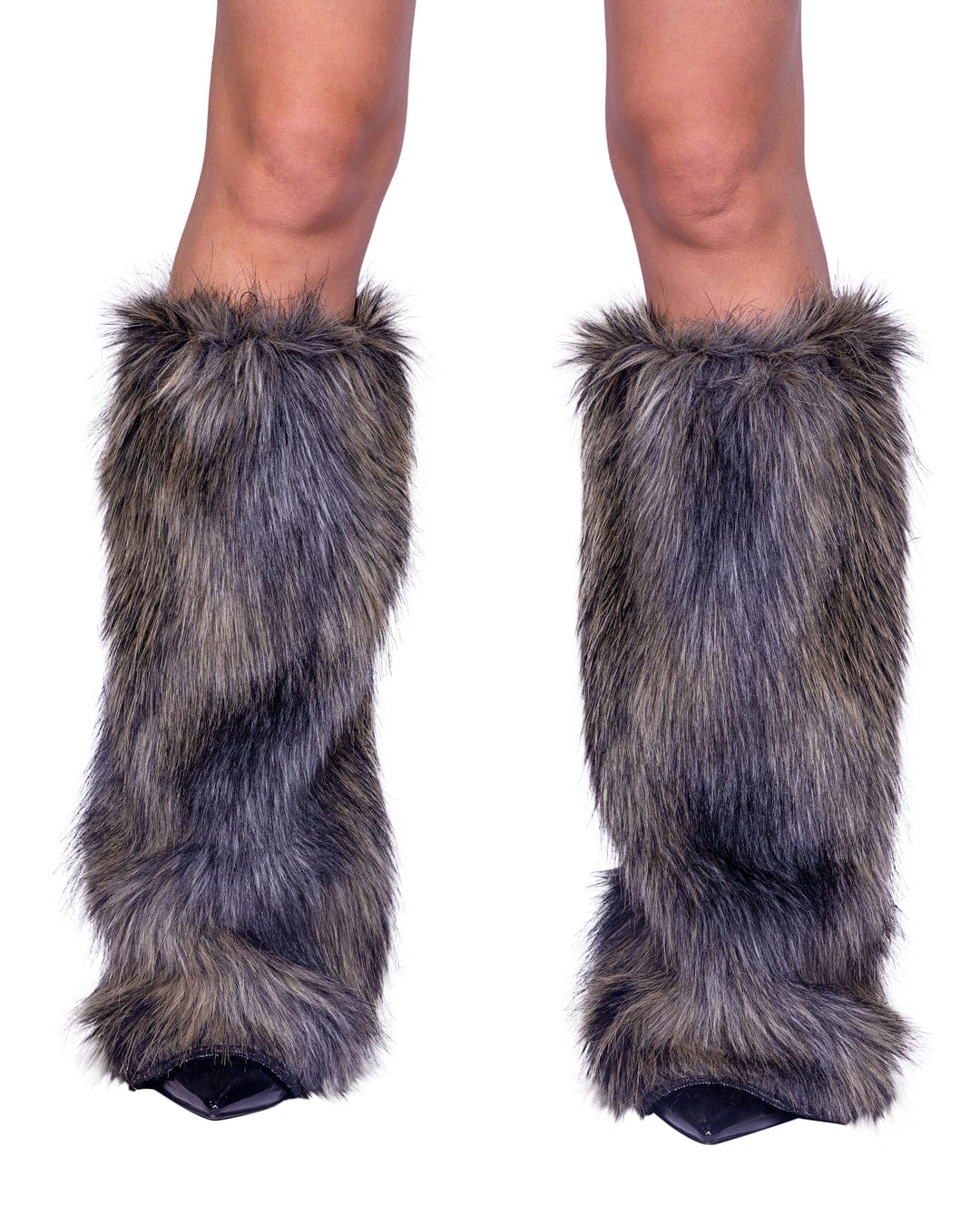 Roma Gray / One Size Pair of Faux Fur Wolf Leg Warmers Cosplay Costume 6353-Grey-O/S 2024 Pair of Faux Fur Wolf Leg Warmers Cosplay Costume Apparel &amp; Accessories &gt; Costumes &amp; Accessories