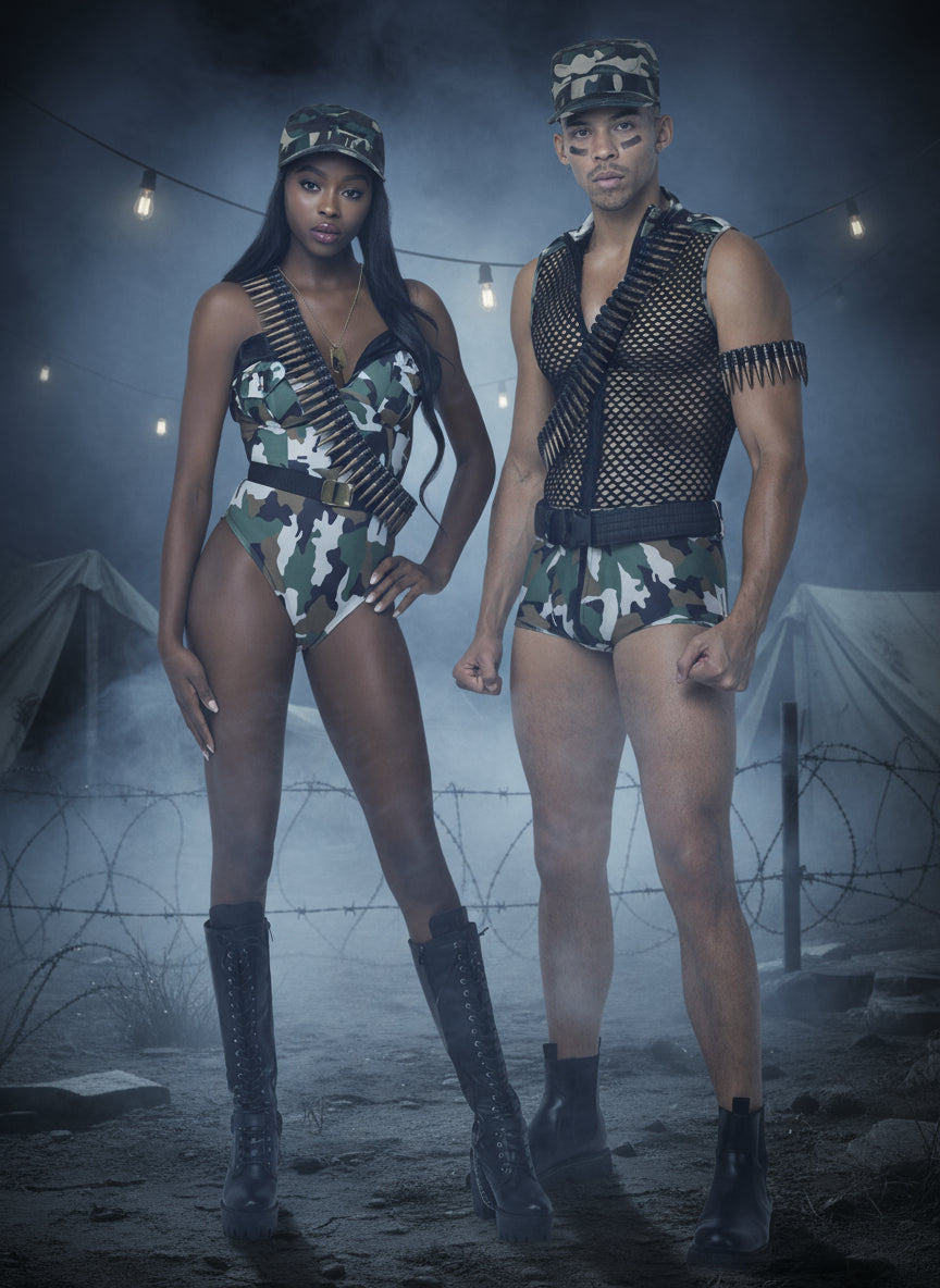 Sexy Men's Sergeant Military Army Halloween Costume Coplay Sexy Men's Sergeant Military Army Halloween Costume Coplay