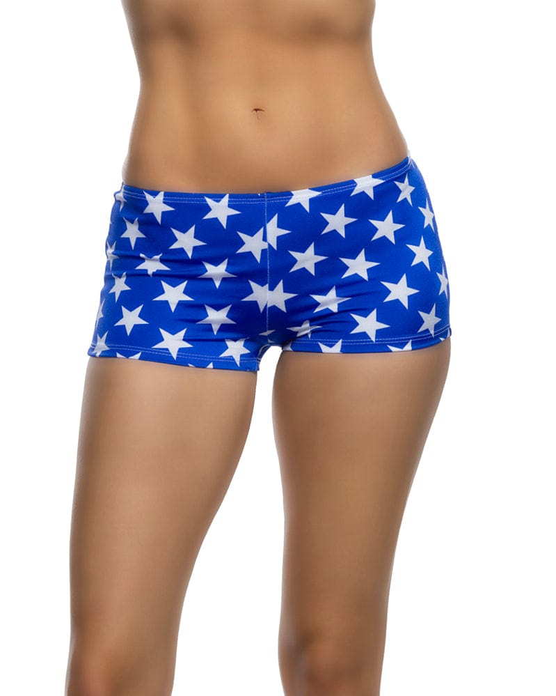 Roma Print / Small Sexy Women's Blue Star-Spangled Low Rise Shorts 6632-Blue/Wht-S Sexy Women's Blue Star-Spangked Low Rise Shorts | SHOP NOW Apparel & Accessories > Costumes & Accessories