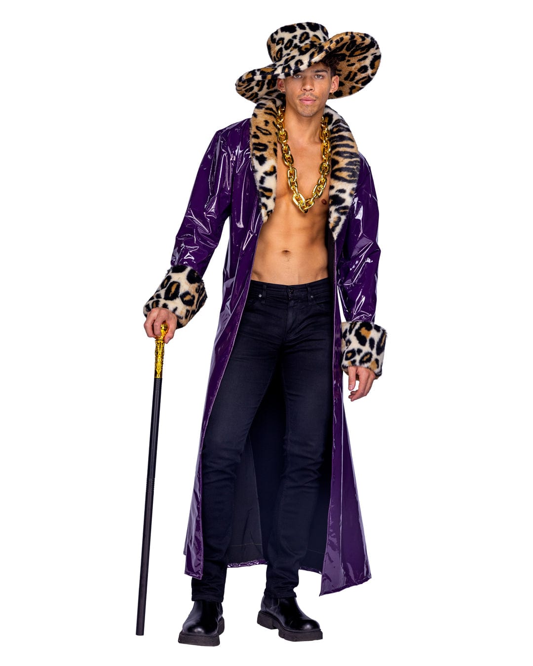 Roma Purple / Small 2 Pc Men&#39;s Purple King Pimp Halloween Cosplay Costume 6393-PP-S 2024 Men&#39;s Purple King Pimp Halloween Cosplay Costume &amp; Hat Apparel &amp; Accessories &gt; Costumes &amp; Accessories