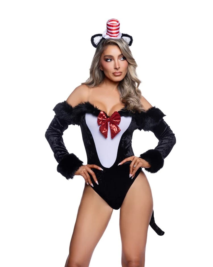 Roma Sexy Black Cat Babe Bodysuit Halloween Cosplay Costume Sexy Black Cat Babe Bodysuit Halloween Cosplay Costume Apparel & Accessories > Costumes & Accessories
