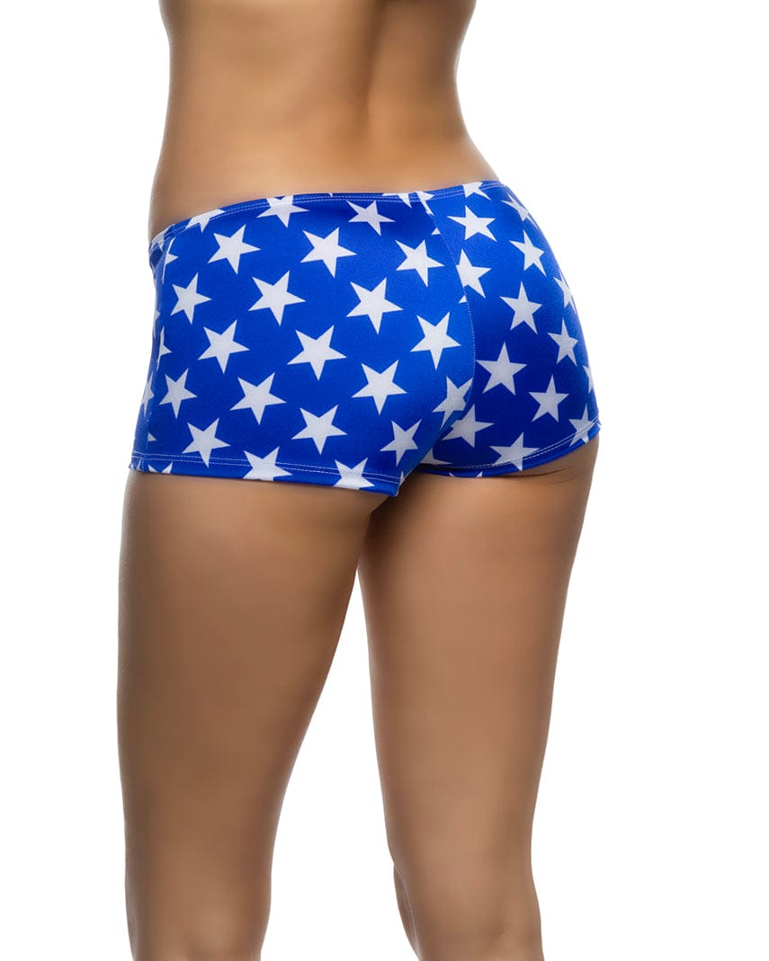 Roma Print / Small Sexy Women's Blue Star-Spangled Low Rise Shorts 6632-Blue/Wht-S Sexy Women's Blue Star-Spangked Low Rise Shorts | SHOP NOW Apparel & Accessories > Costumes & Accessories