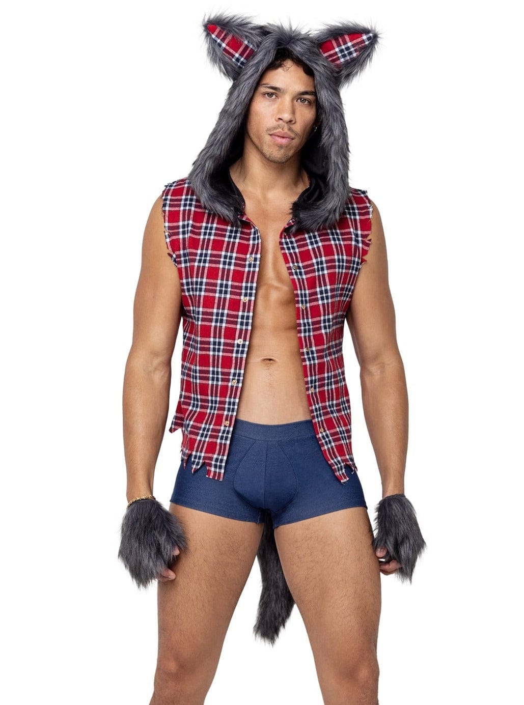 Roma Small / Multi 3 Pc Men's Full Moon Werewolf Halloween Cosplay Costume 6187-RBG-S 2023 Sexy Men's 3 Pc Football Touchdown Hunk Halloween Costume Apparel & Accessories > Costumes & Accessories