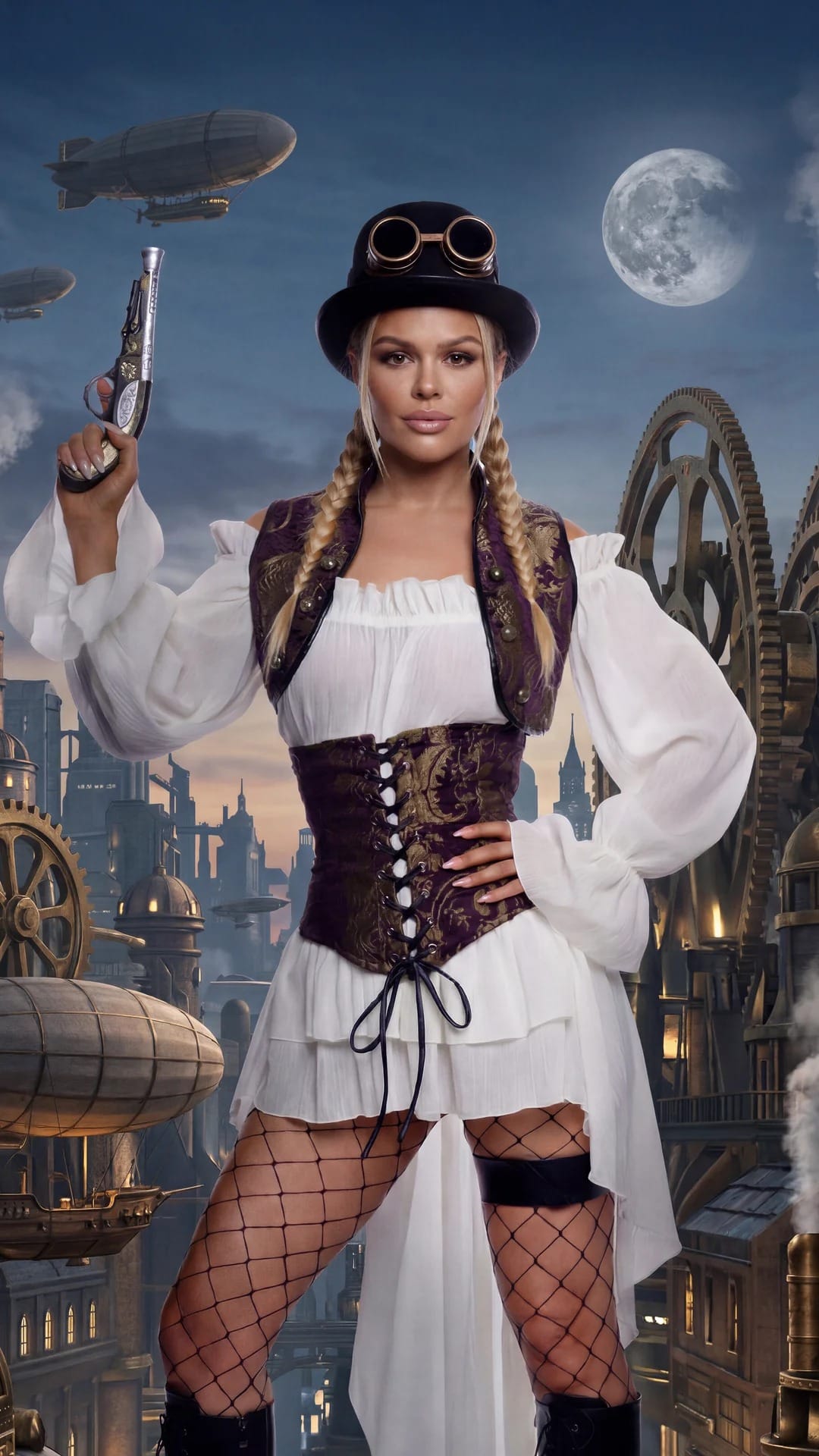 Roma Sultry Steampunk Pirate Babe Halloween Cosplay Costume Sultry Steampunk Pirate Babe Halloween Cosplay Costume Apparel & Accessories > Costumes & Accessories