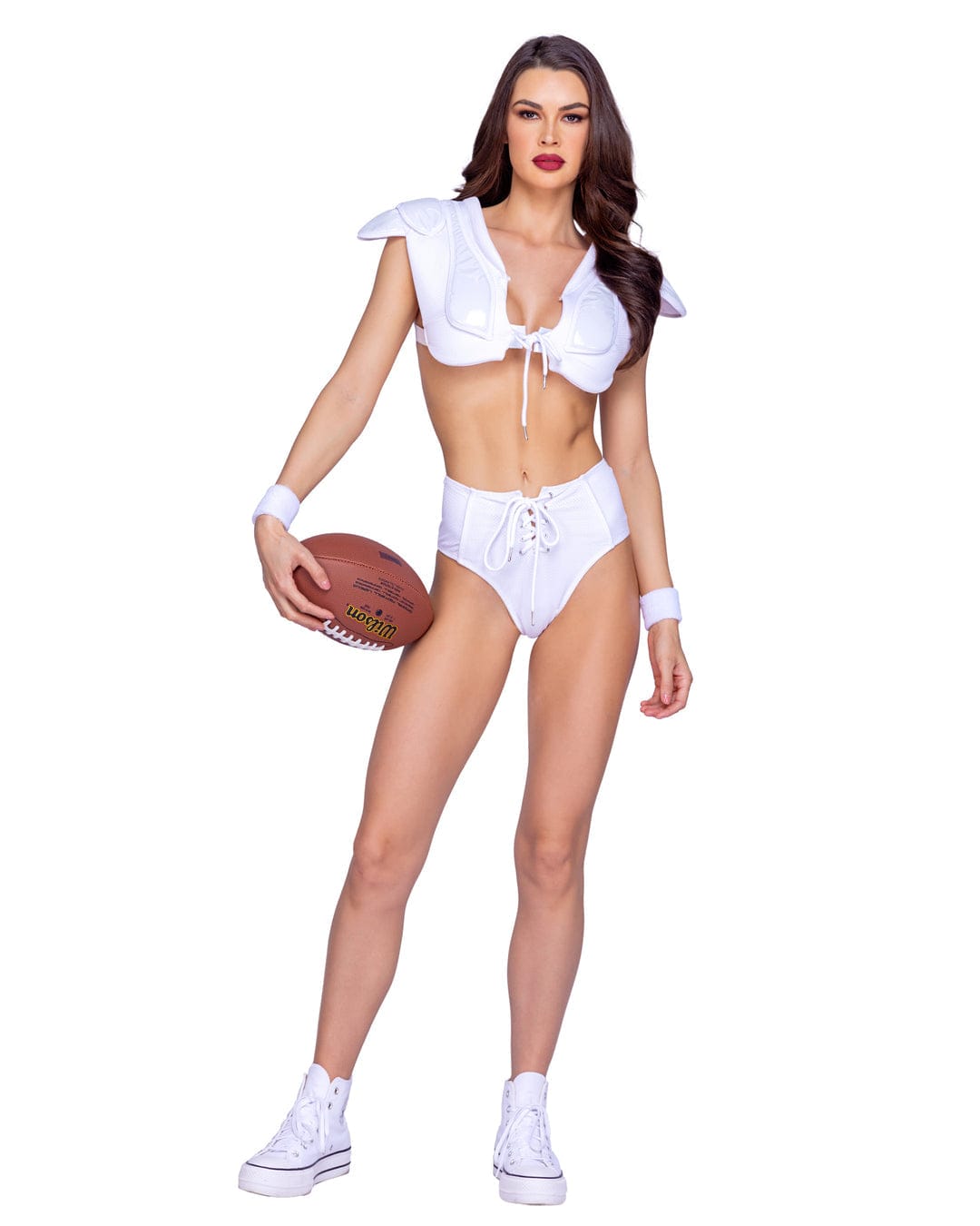 Roma White / Small 3 Pc White Varsity Babe Football Player Halloween Cosplay Costume 6400-Wht-S Women&#39;s Varsity Babe Football Player Halloween Cosplay Costume Apparel &amp; Accessories &gt; Costumes &amp; Accessories