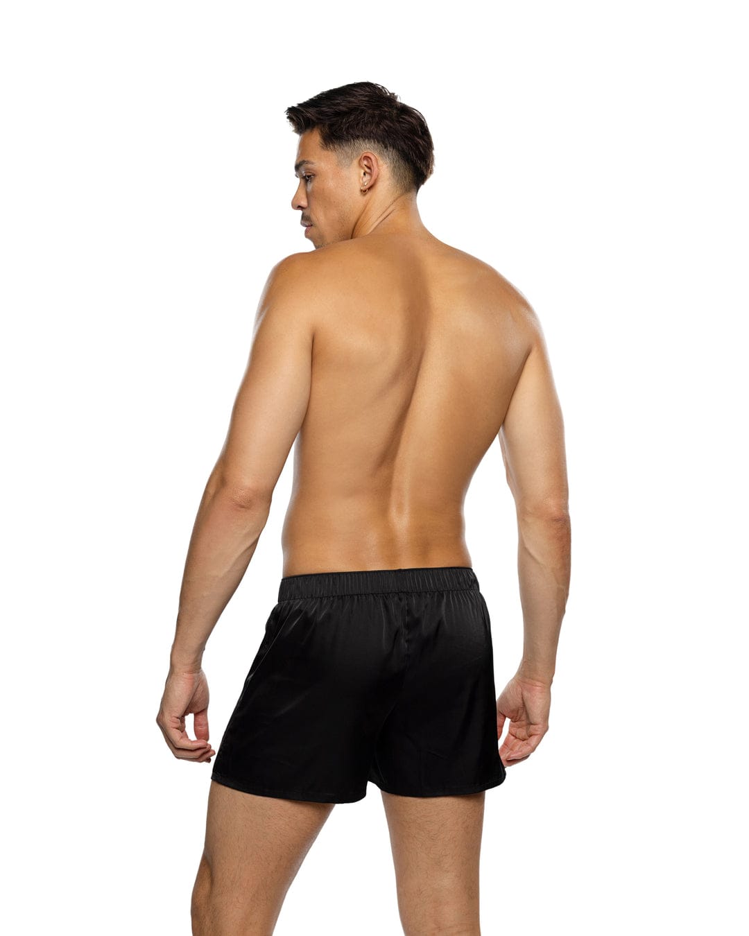 Roma Black Men’s Playboy Bunny Stretch Satin Classic Boxer Black Men’s Playboy Bunny Stretch Satin Classic Boxer Lingerie