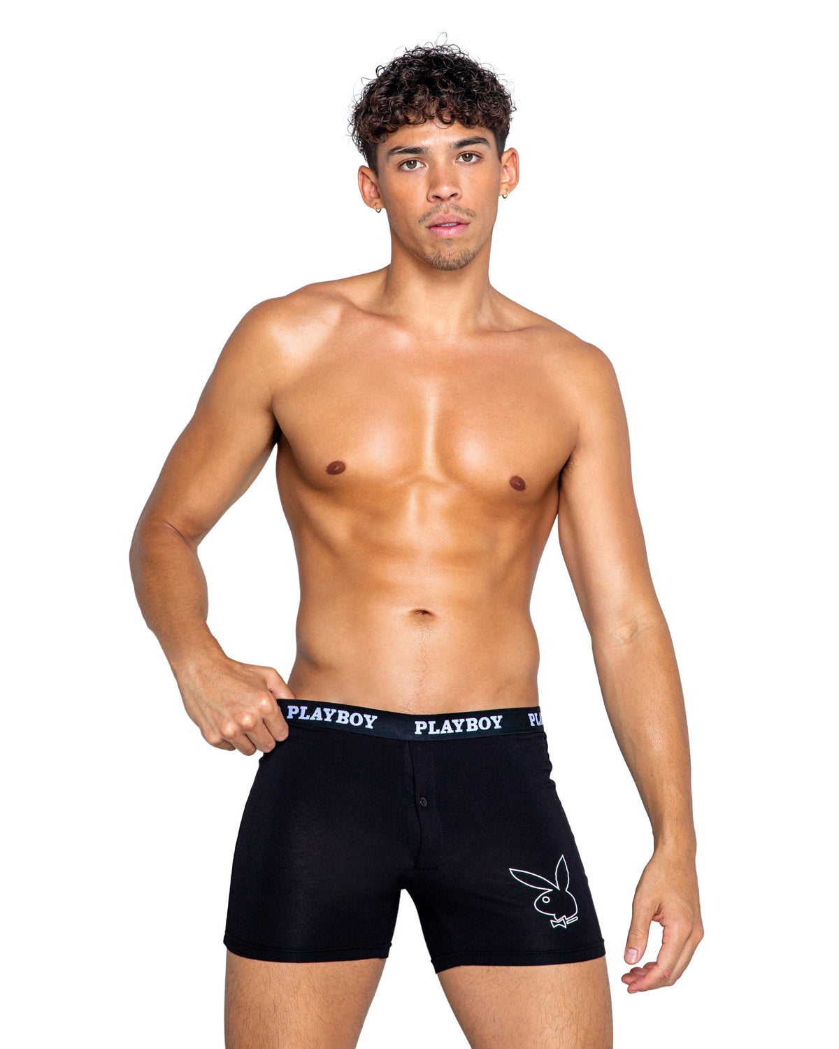 Roma Black Men’s Playboy Tuxedo Ultra Soft Modal Boxer Underwear 2024 Sexy Black Men’s Playboy Tuxedo Ultra Soft Boxer Underwear Lingerie