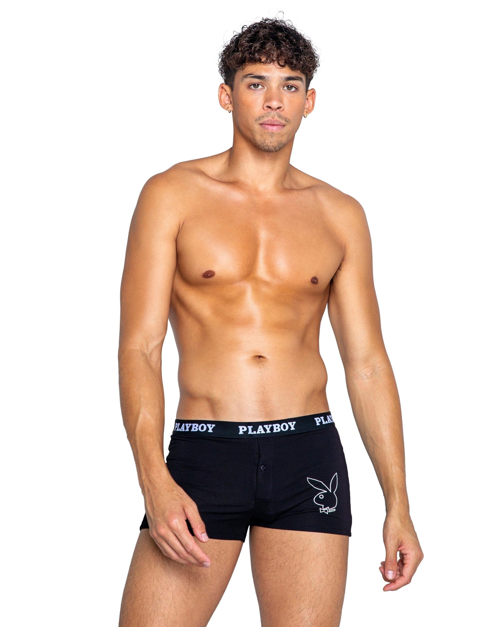 Roma Black Men’s Playboy Tuxedo Ultra Soft Modal Boxer Underwear 2024 Sexy Black Men’s Playboy Tuxedo Ultra Soft Boxer Underwear Lingerie