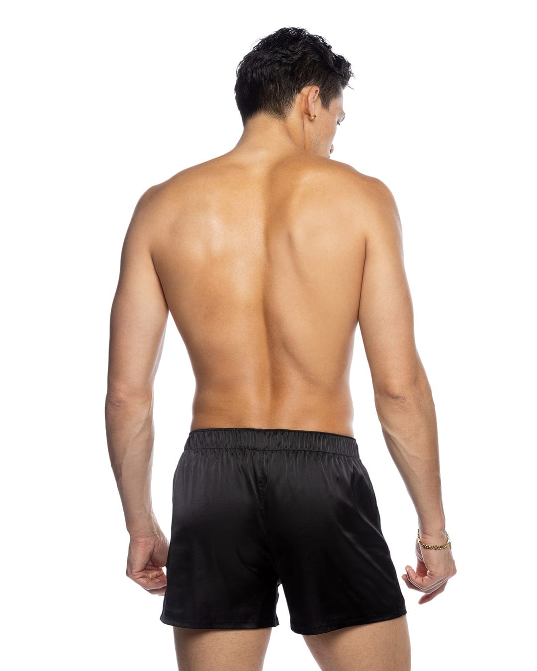 Roma Black / Small Men's Black Satin Button Fly Champion Boxer Shorts LI818-Blk-S Men's Black Satin Button Fly Champion Boxer Shorts | SHOP NOW Lingerie